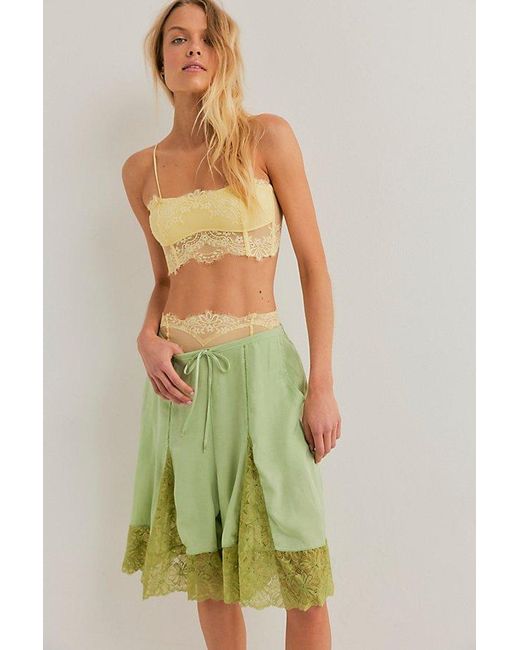 Free People Green Made You Look Shorts