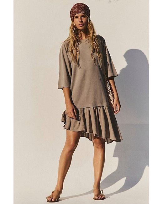 free-est Natural Astrid T-Shirt Mini Dress By