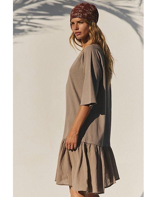 free-est Natural Astrid T-Shirt Mini Dress By