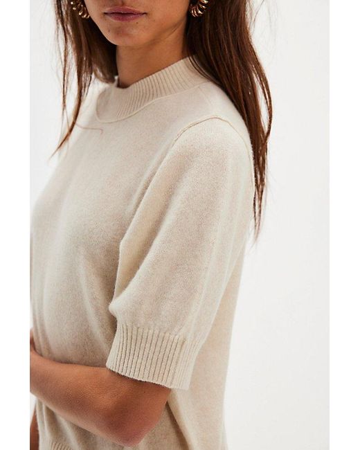 Free People Natural Solid Twilight Cashmere Turtleneck Sweater