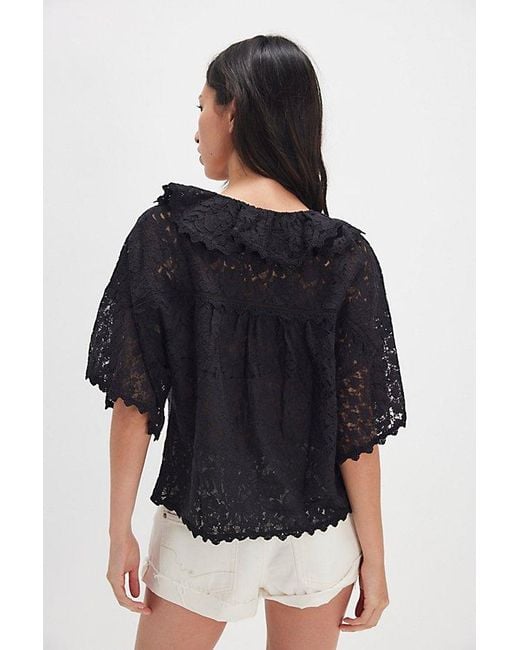 Spell Blue Lux Lisbon Lace Blouse