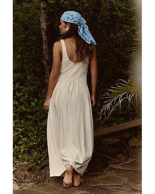 free-est Brown Elsa Cotton Midi Dress By