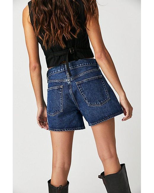 Agolde Blue Parker Long Shorts