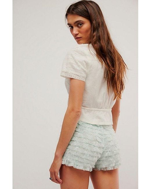 Intimately By Free People Gray Feeling For Lace Shorties