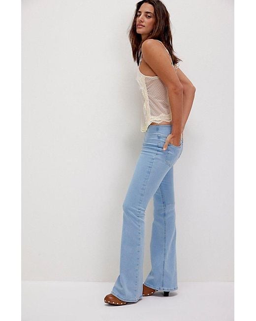 Free People Blue We The Free Penny Pull-On Flare Jeans