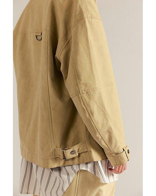Free People Natural Sloane Vegan Suede Jacket