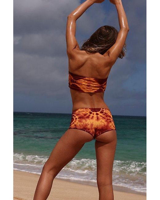 free-est Red Dixie Printed Swim Shortie