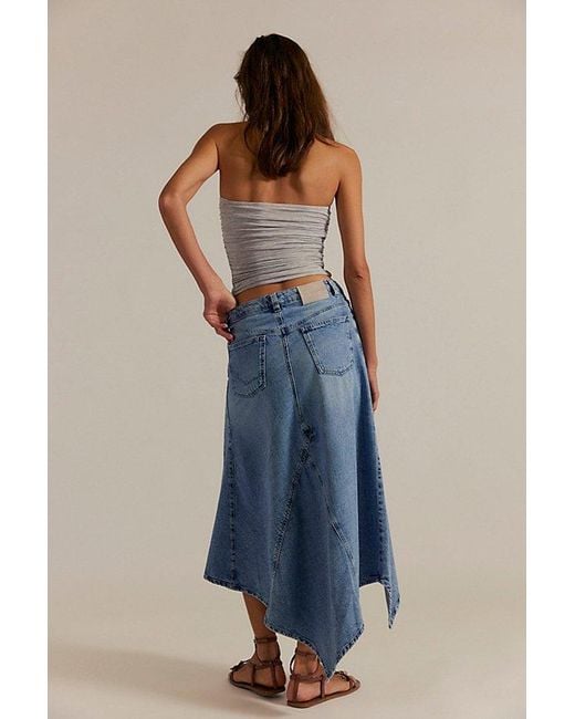 Free People Blue Aquarius Maxi Skirt