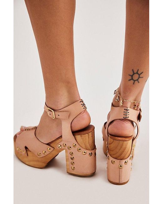 Free People Brown Cecily Clogs