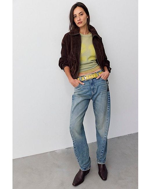 Free People Blue Kemper Slim Tapered Jeans