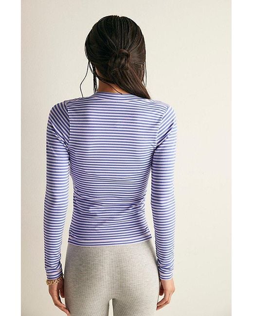 Intimately By Free People Natural Wide Awake Striped Layering Top By