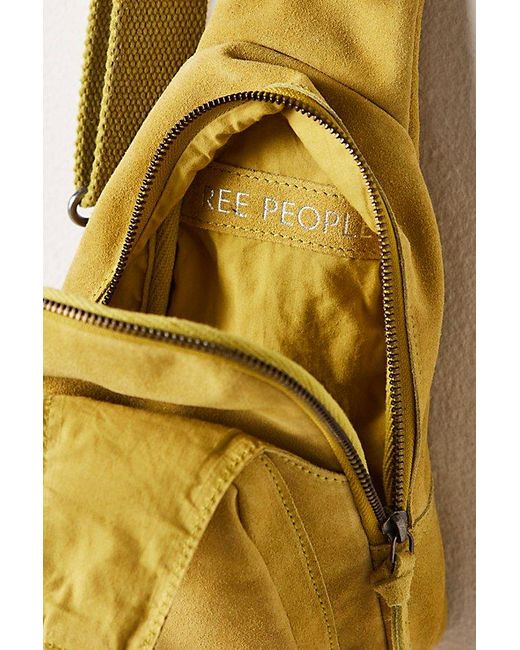 We The Free Yellow Suede Backpack Free People Free Fall Backpack - Sunlit Yellow | Editorialist main image 3