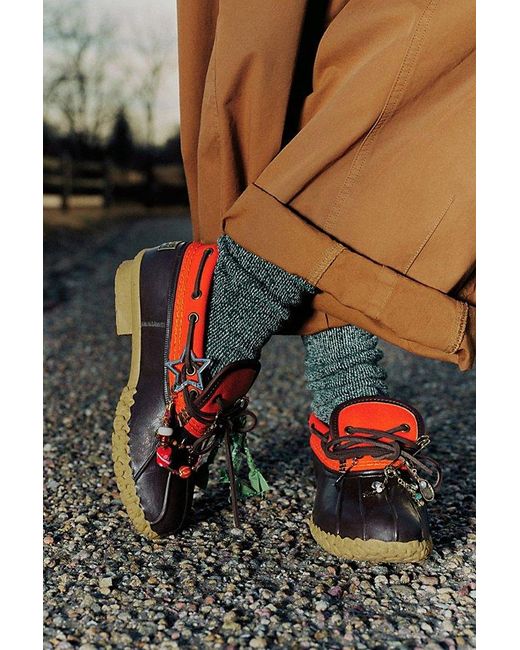 L.L. Bean Black L. L.Bean Boots, Canvas Rubber Mocs