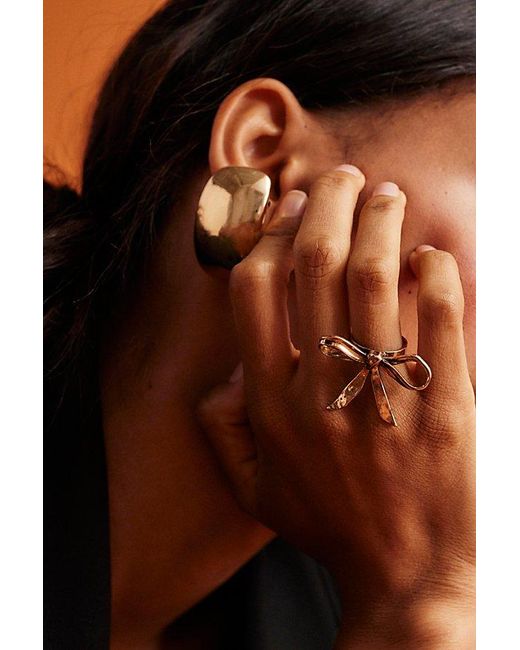 Free People Brown Bow Ring