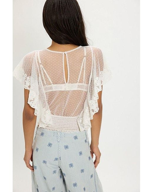 Free People White Eclipse Garden Top