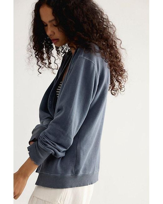 Free People Blue Take It Easy Cardigan