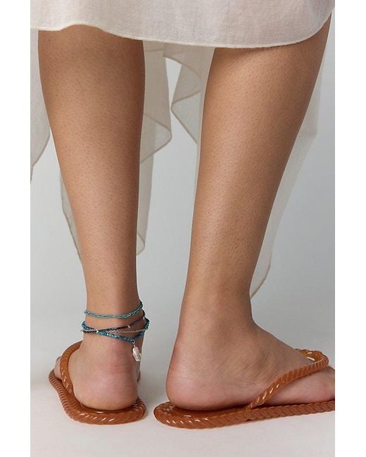 Brizza Arezzo Multicolor Rope Walk Jelly Flip Flops By