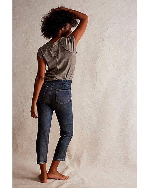 Free People Natural Crvy Dream State Straight Jeans