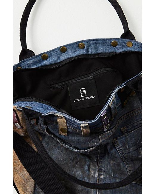 Free People Black Capri Upcycled Washed Tote
