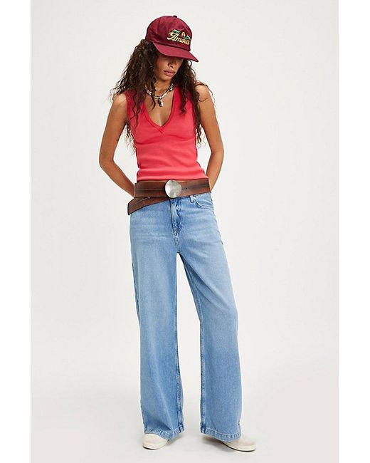 Free People Red We The Free Neria Tank