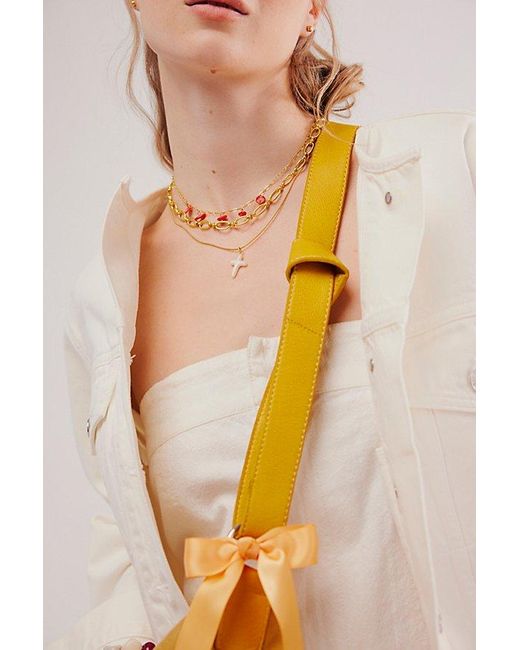Free People Gray Lezlie Gold Plated Layered Necklace