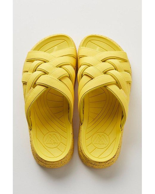 Malibu Sandals Yellow Zuma Recycled Slides