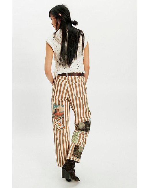 Denim and Bone White Roadtrip Striped Jeans