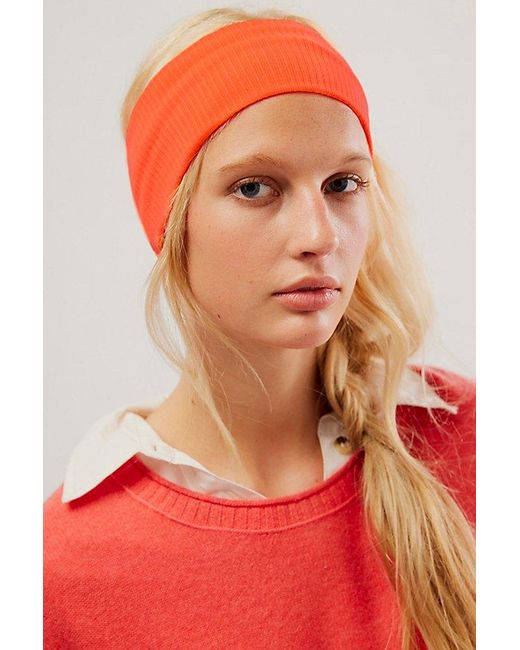 Free People Red Super Wide Soft Headband