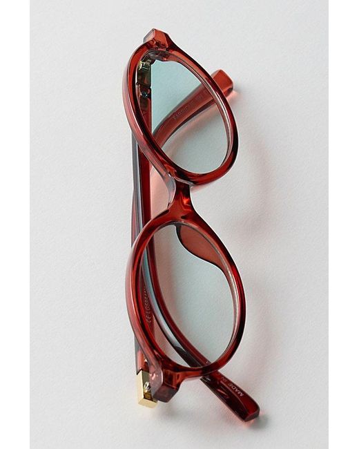 Free People Brown Oh Hello Rounded Oval Sunglasses