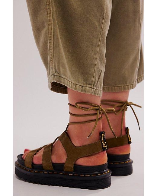 Dr. Martens Brown Nartilla Flatform Sandals