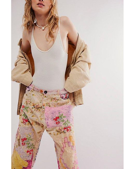 Magnolia Pearl Multicolor Patched Pants