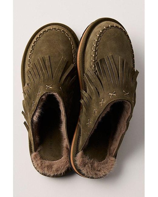 Free People Multicolor Fallon Fringe Mules