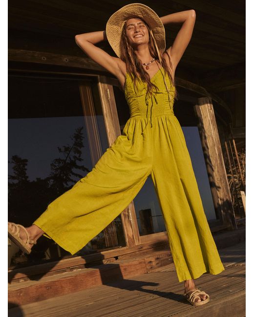 Free People Day Glow One-piece in Yellow - Lyst