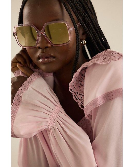 Free People Multicolor Lucia Square Sunglasses