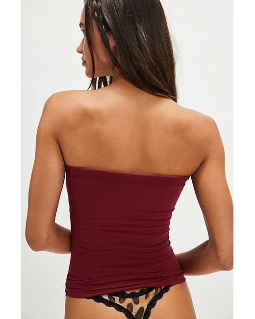 Intimately By Free People Red The Carrie Tube Top