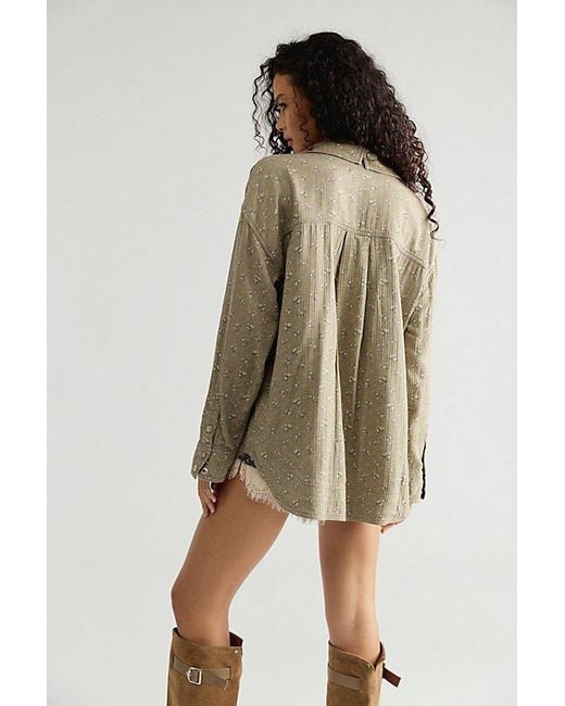 Free People Brown Rose Garden Top