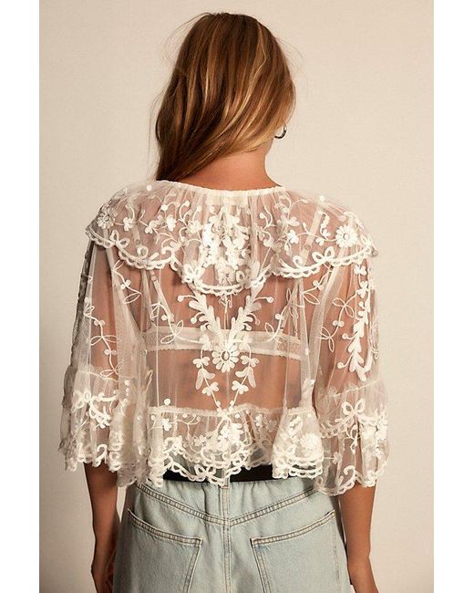 LoveShackFancy Natural Vessia Top By