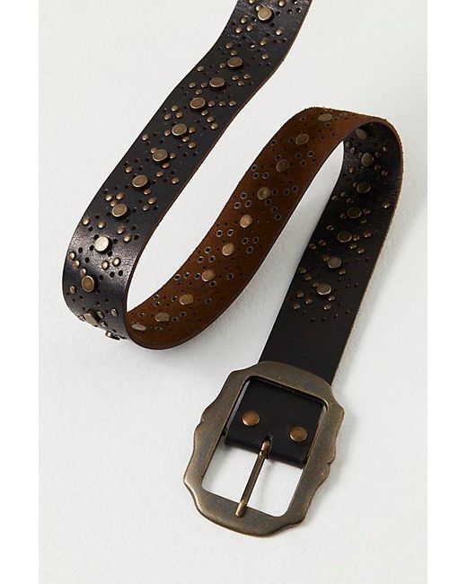 Free People Edge Of Midnight Belt At In Black, Size: S/m
