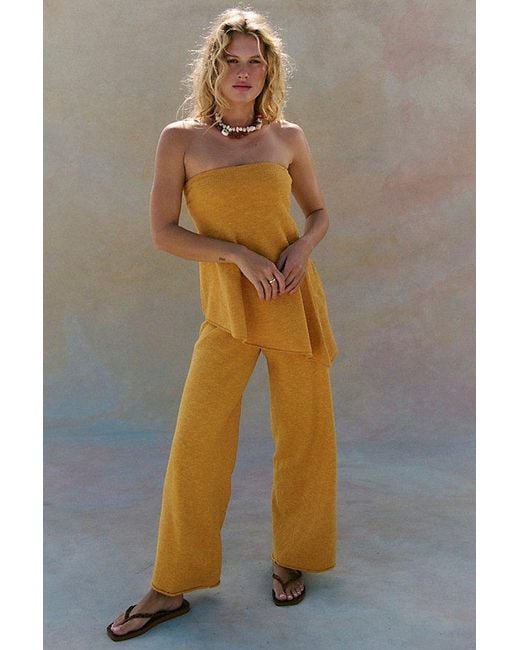 free-est Natural Krista Cotton-Linen Sweater Set By