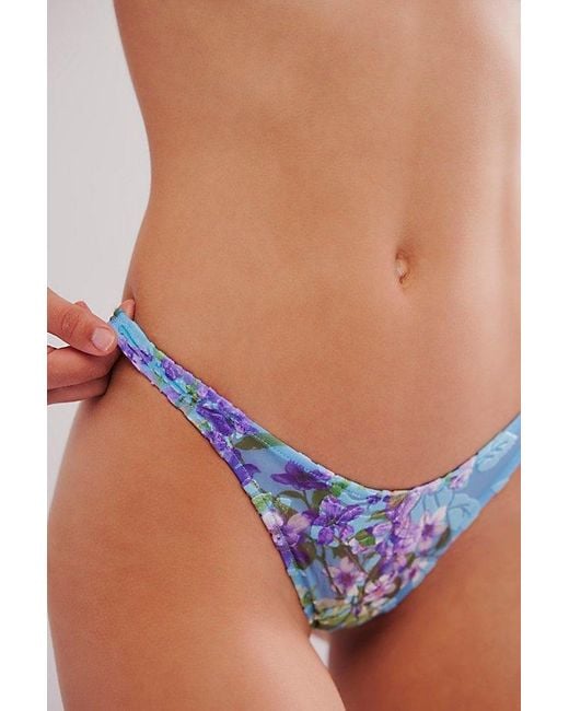 Only Hearts Blue Bouquet Thong