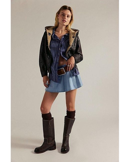 Free People Blue Paradise Found Denim Skort