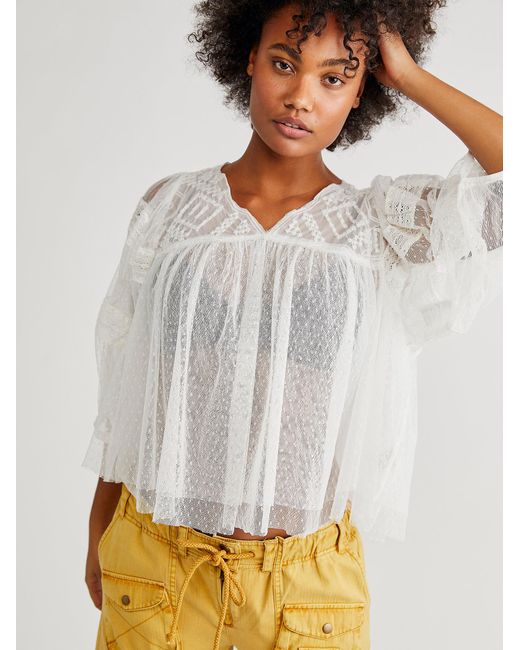 Free People True Candy Top in Gray | Lyst
