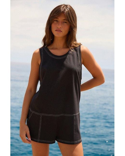 free-est Black Lucca Romper By