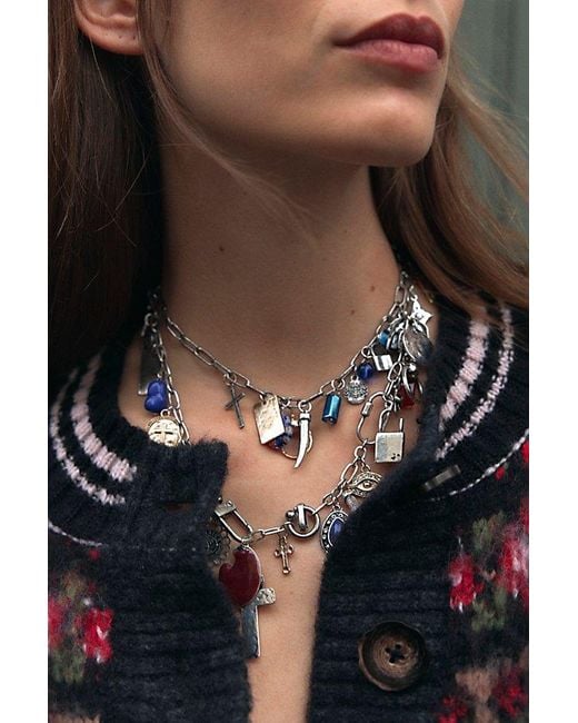 Free People Multicolor Maxamillion Charm Necklace