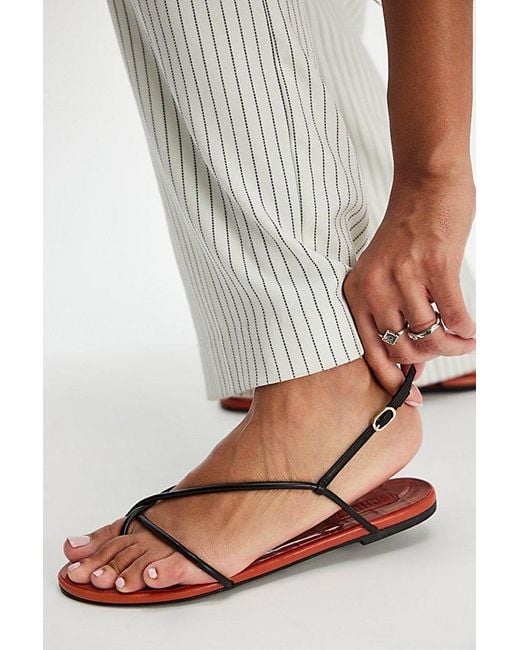 SCHUTZ SHOES Brown Malta Flat Sandals