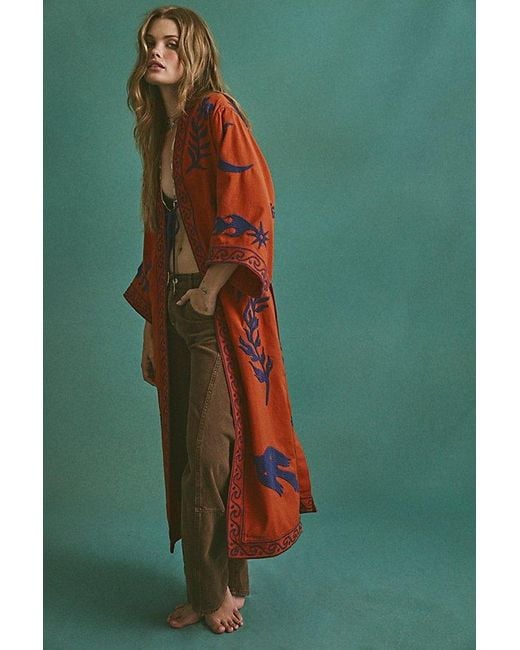 Matthew Williamson x Free People Red Deia Duster Jacket