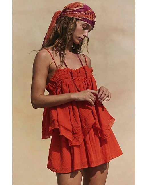 Free People Red Layla Set