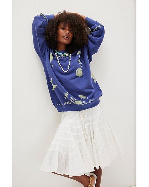 フリーピープル Free People Witness The Fitness Into The Blue Pullover レディース Sweate We The Free Into The Blue Pullover | Free People