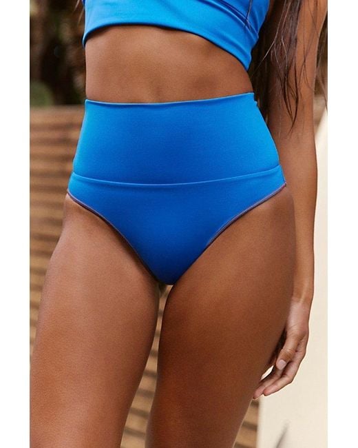 It's Now Cool Blue The Contour High-Waisted Surf Bottoms By