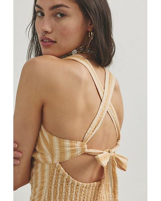 Free People Natural Laurel Plaid Mini Dress
